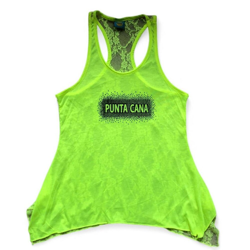 Punta Cana Lace Asymmetrical Tank - Picture 3 of 7